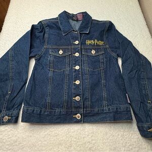 Harry Potter Kids Jacket Sz M (10-12) Denim Blue Jeans Jacket Casual Going Out